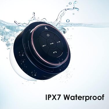 Водонепроникна Bluetooth колонка для душу Xleader з присоскою, портативна музична міні-колонка для ванної кімнати, подарунок для дівчат, хлопців, жінок і чоловіків, колір рожеве золото