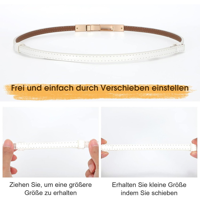 Жіночий тонкий шкіряний ремінь WHIPPY з золотою пряжкою (105/120 см)