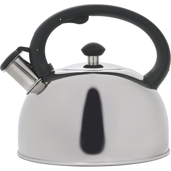 Kelomat, 1894-360, Whistling Kettle, 2.0 Liter, Stainless Steel, with Lid, Flip-Up Spout, Induction
