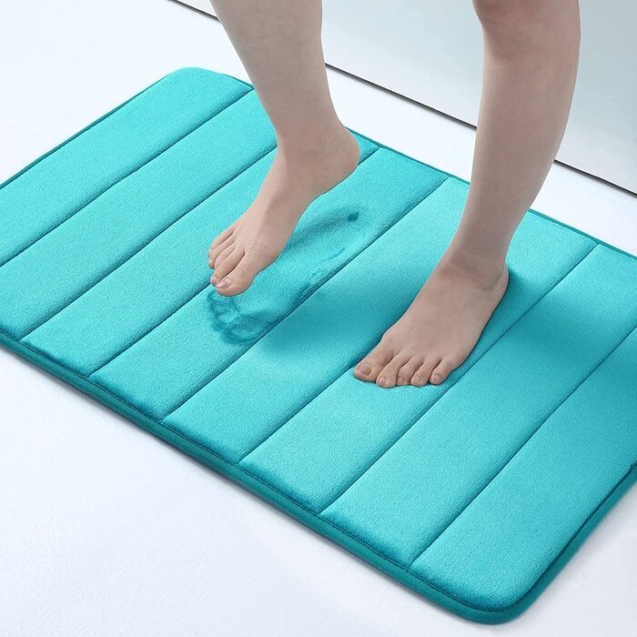 Homaxy Bathroom Rug Absorbent 51x81 cm Turquoise-Green