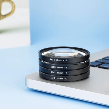 Фільтр JJC 58mm для макрозйомки (набір 4 шт. +2, +4, +8, +10) для Canon, Nikon, Sony, Olympus, Fuji DSLR камер