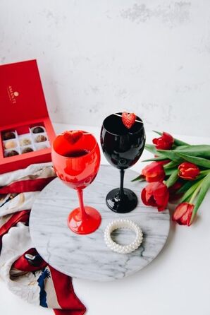 Набір келихів KROSNO Glasmark 1992: 6 шт., 300 мл, для вина, десерту, коктейлів, води, чорний, сумісний з посудомийною машиною