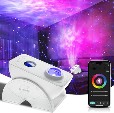 Blubbel LED Star Sky Projector, Wi-Fi Star Projector, 3D Galaxy Lamp Night Light, App/Voice Control, Star Projector, Star Light Galaxy, Alexa/Google Compatible, Baby, Kids, Bedroom