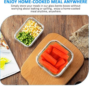 Набір скляних контейнерів Komuee 24 шт. для зберігання продуктів, з кришкою, BPA-free, для мікрохвильової печі та посудомийної машини (12 контейнерів та 12 кришок, блакитні)