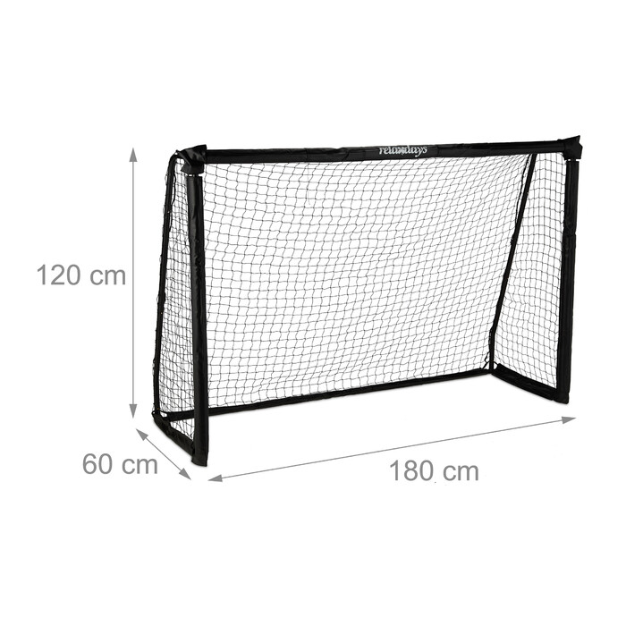 Relaxdays Black Football Goal 120 x 180 cm