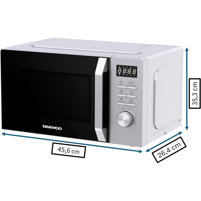 Мікрохвильова піч Daewoo MD-FC206SB 20L, 700W, з грилем, срібна