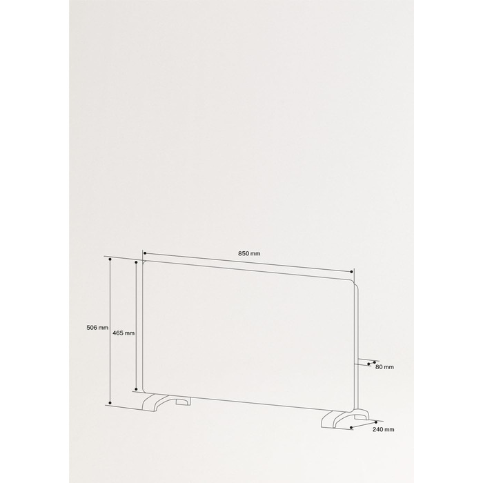 Електричний конвектор CREATE/WARM Crystal 2000W з WiFi, LED-touchscreen, 2 режими (2500W), чорний