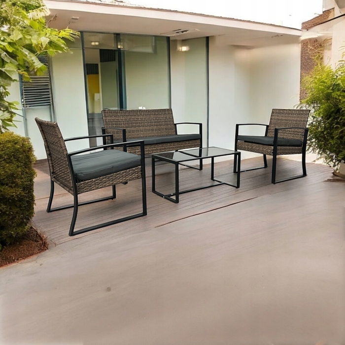 Комплект садових меблів Ideal Garden з техноротанга, багатоколірний, 4 предмети
