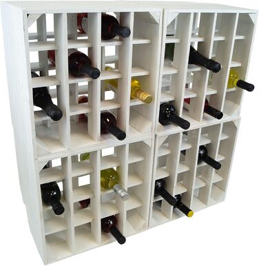 Wine Rack 16 Bottle Size 40x40x27cm Shelf Box Bottle Storage Wine Rack Apple Box/Wine Box (3-Piece Set Wine Rack 16 Bottle White)