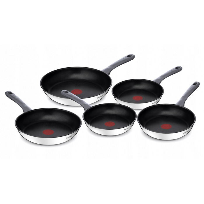 Набір сталевих сковорідок TEFAL Daily Cook (20/24/26/28/30 см), для індукційних плит