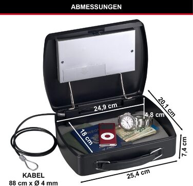 MASTER LOCK Portable Safe with Combination Lock and Cable - P008EML - Secure Storage for Electronics, Documents, Cash & More