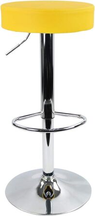 KKTONER Adjustable Height Swivel Bar Stool - SPA, Office, and Task Chair with PU Leather (Yellow)