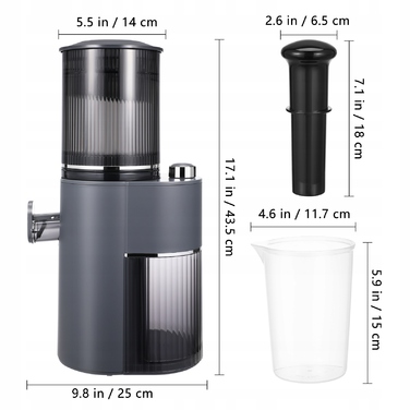 Повільна соковижималка Supvox Slow Juicer Automatic, 250 Вт