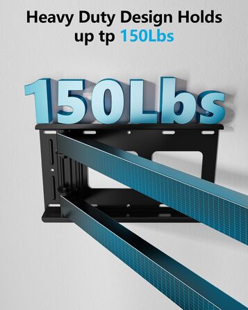 Настінне кріплення для телевізора HY-Bracket поворотне, для LED, OLED, 4K, 37-80 дюймів, чорне
