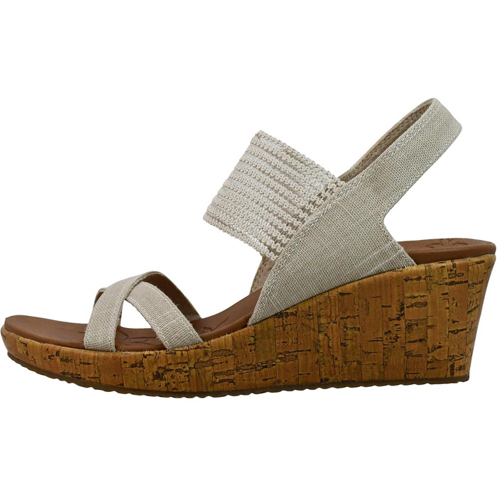 Skechers Beverlee - Бежеві кеди-платформи жіночі 39.5 EU