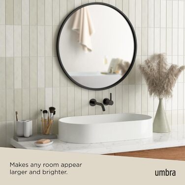 Дзеркало настінне Umbra Hub, кругле, діаметр 61 см, чорний колір