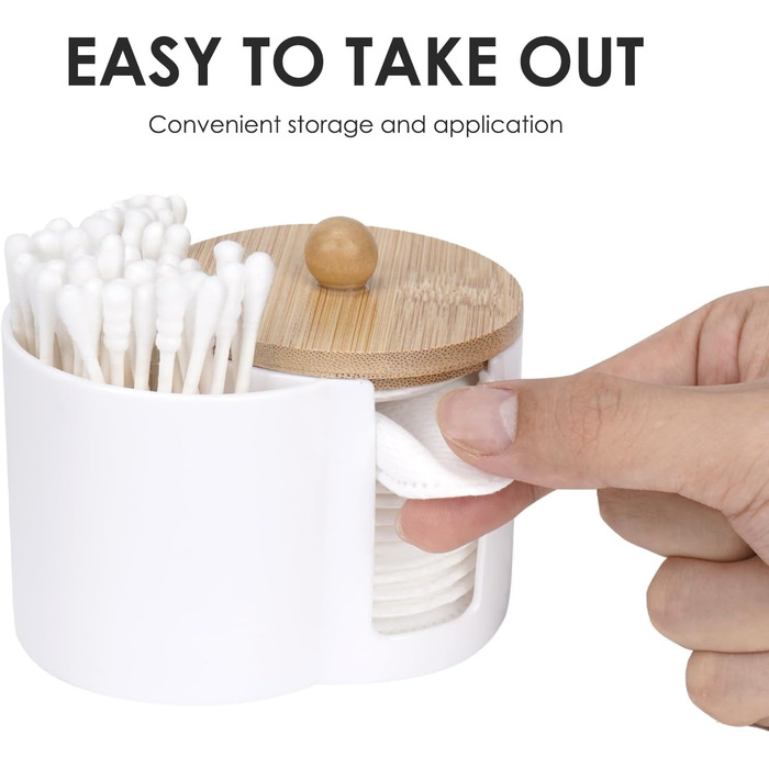 Тримач для ватних паличок та дисків, пластиковий органайзер для ванної кімнати