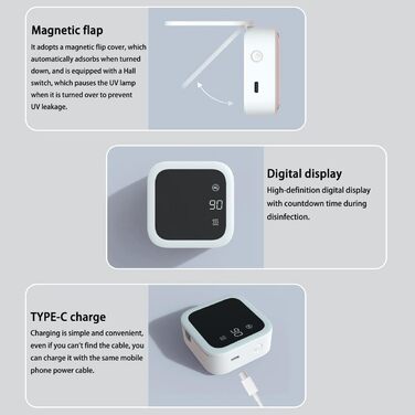 UV Toothbrush Sterilizer Toothbrush Sanitizer Holder, Drill-Free with Digital Display, Dual Mode, 99% Germ Elimination Rate