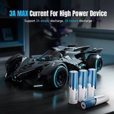 Акумулятори Li-ion AA 3600mAh 16 шт. з зарядним пристроєм, 1.5V, висока ємність, перезаряджувані