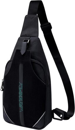 Сумка через плече WATERFLY Anti-Diebstahl для жінок та чоловіків, чорна (M)