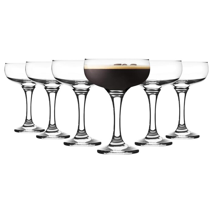Келих для коктейлю Rink Drink Espresso Martini 235 мл, прозорий, набір 6 шт.