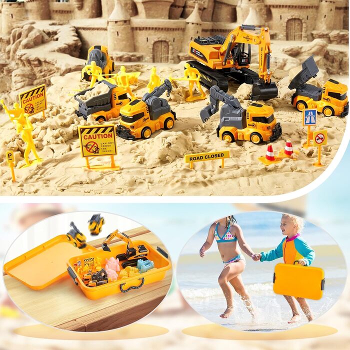UPDOKIT Magic Sand for Kids, Kinetic Sand with 1 KG of Sand, Construction Vehicle and Accessories for Boys and Girls Ages 3, 4, 5, 6, 7+ Years Old