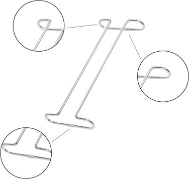 Тримач для келихів вина Forlush (2 шт), металевий, для дому, бару, ресторану