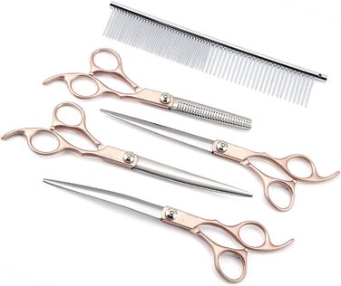 Ножиці для собак Geib - розріджуючі, ліва рука, набір 22 шт. Професійний набір для грумінгу