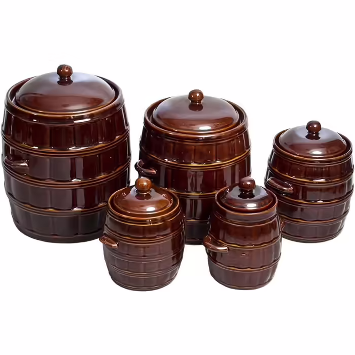 R.G. Sauerkraut Pot Ceramic Crock, Pickling Pot, Cucumber Pot, Clay Pot, Stoneware Pot, Fermentation Pot, Ceramic Pot, Stoneware (3.5 Liters) Traditional Fermentation Pot 3.5L (Width: 22cm, Height: 19cm)