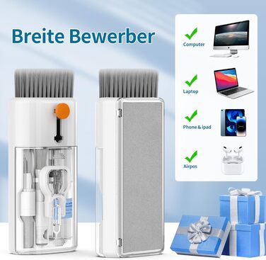 Набір для чищення клавіатури 12 в 1: очищувач екрану, щітка, для iPhone, MacBook, PC, камери