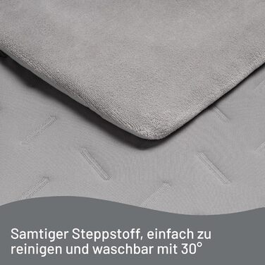 Електрична ковдра Imetec Adapto Tartan Festival, 160x120 см, з м'якої тканини, низьке енергоспоживання, технологія Adapto, безпечна, швидкий нагрів, 6 температур, пральна, сірий мікроплюш, для кемпінгу