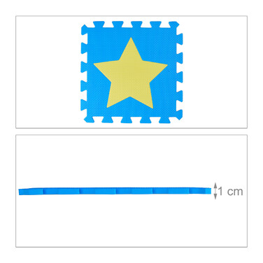 Relaxdays Puzzle Mat Stars