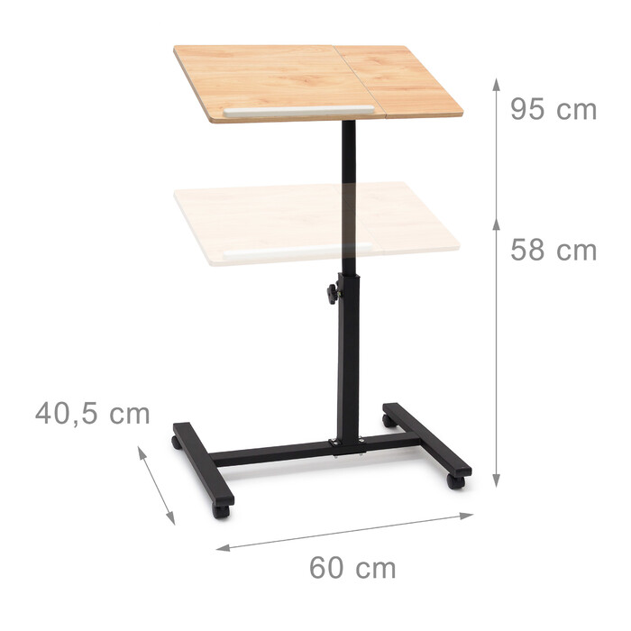 Relaxdays Adjustable Height Laptop Desk Wood