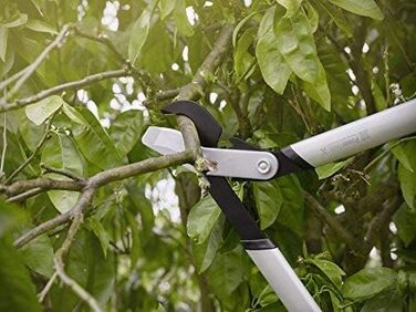 Секатор Fiskars PowerGearX LX99-L для сухої та твердої деревини, 80 см, антипригарне покриття, загартована сталь, чорний/помаранчевий