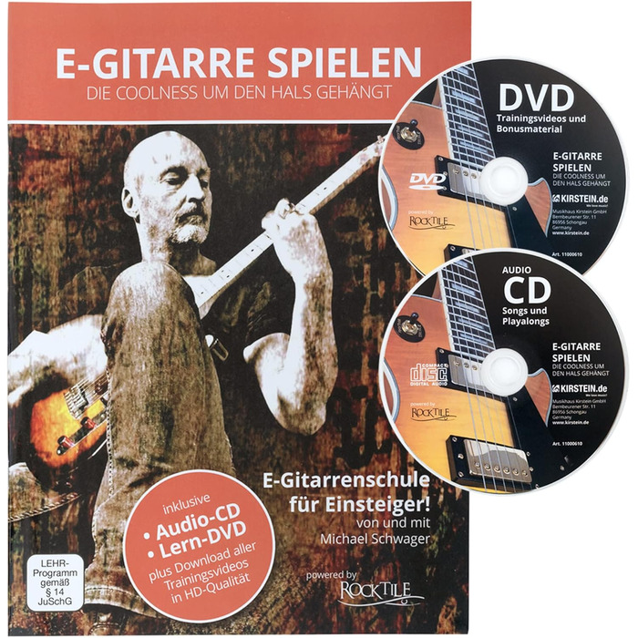 Комплект електрогітари Rocktile Banger's Pack чорного кольору (підсилювач, тремоло, чохол, кабель, ремінь, медіатори, запасні струни та підручник з CD/DVD) Single