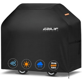 Чохол для гриля Ezilif 145x60x120 см, водонепроникний, важкий 600D оксфорд, для газових грилів Weber, Enders, Char Broil