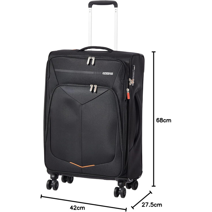 Валіза American Tourister Summerfunk, синя, 79 см, 119 л, розширювана, на 4 колесах, поліестер