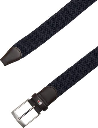 Чоловічий шкіряний ремінь Tommy Hilfiger New Adan Belt 3.5, 115 см, блакитний (Sky Captain)