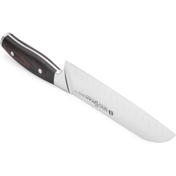 Ніж кухонний Grossman 110EP Santoku 29 см з нержавіючої сталі з ергономічною ручкою