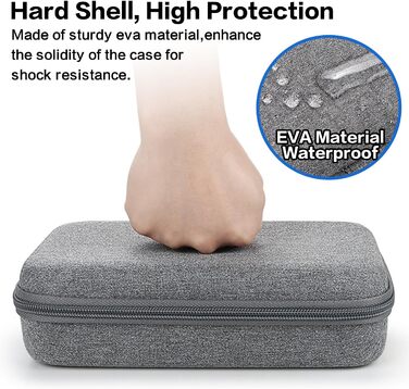 Органайзер для кабелів Teskyer, водонепроникний, жорсткий корпус, велика місткість, сірий (14 x 22 x 6,5 см)