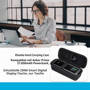 Чохол-зарядний кейс Khanka для Anker Laptop PowerBank 25,000mAh (165W) та Prime 27,650mAh (250W), захисна дорожня сумка для моделей A1695/A1340