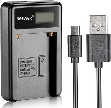 Зарядний пристрій NEEWER Micro USB для акумуляторів Sony NP-F550/F750/F960/F970, NP-FM50/FM70/FM90, QM71D, 91D, NP-F500H/F55H