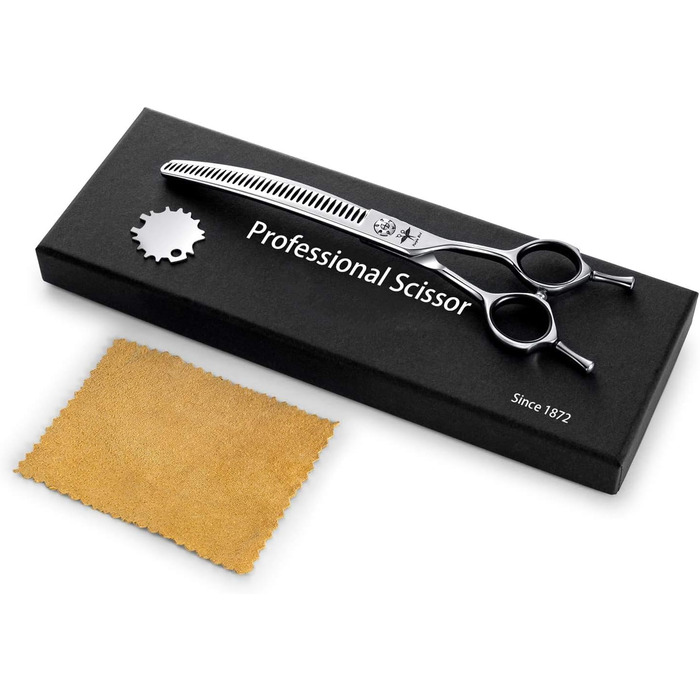 Ножиці для грумінгу собак та котів PURPLEBIRD 7.0 дюймів, вигнуті, з японської сталі 440C, ручна робота