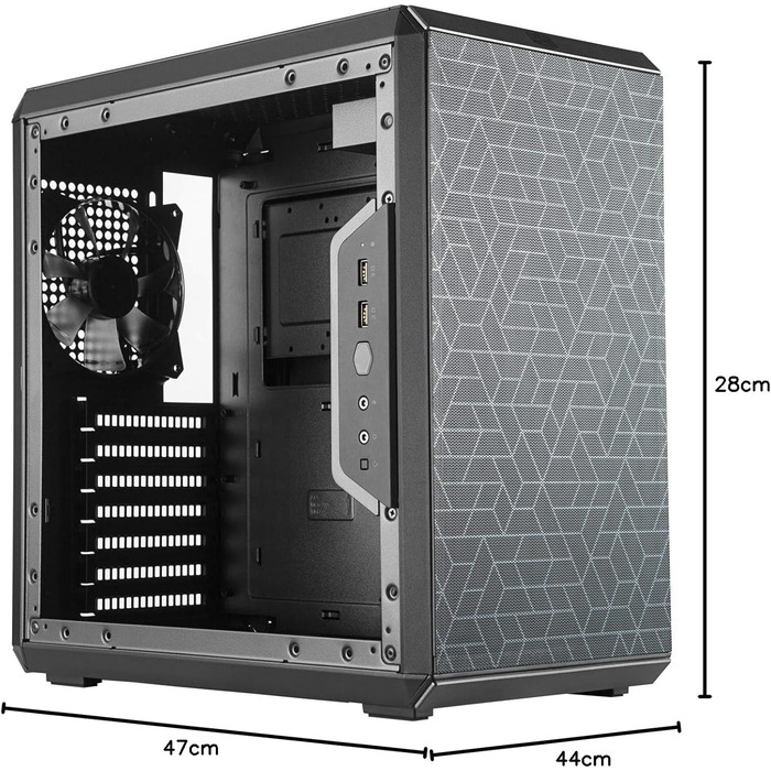 Корпус Cooler Master MasterBox Q300L V2: Mini-Tower mATX з USB 3.2 Gen 2x2 (20 Gb/s)
