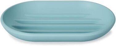 Стильна мильниця овальної форми Umbra Touch з м'яким покриттям для ванної кімнати та кухні, білий колір, 14 x 9 x 2 см