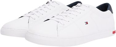 Чоловічі кросівки Tommy Hilfiger Vulcanized Essential з деталями з натуральної шкіри, білі, 43 EU