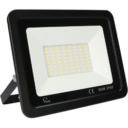 Outdoor LED Floodlights, 100W LED Floodlights, IP65 Waterproof Outdoor Spotlights, 10000LM LED Spotlights, 3000K Warm White Outdoor LED Spotlights, for Backyard, Garage, Hallway, Garden [Black] (3000k Warm White, 50W [1 Piece Black])