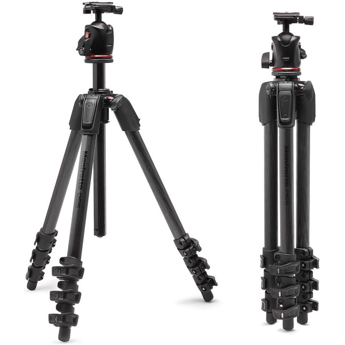 Штатив Manfrotto 055XPRO3 з триногим наголовником – професійний штатив з алюмінію, 3 секції, для DSLR та аксесуарів