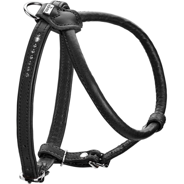 Нашийник для собак HUNTER Round & Soft Canadian UP, чорний, м'яка шкіра, безшовний, для догляду за шерстю, екологічний, Made in Germany, розмір XXS-XS