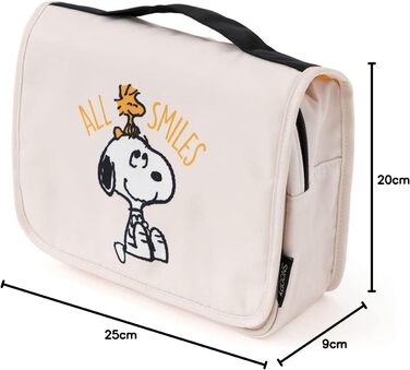 Косметичка Snoopy - жіноча/чоловіча водонепроникна дорожня сумочка для туалетних аксесуарів, бежева